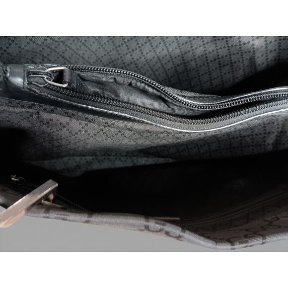 Authentic Gucci GG Canvas Bamboo Handle Satchel Black Monogram Black Luxury - Picture 13 of 16